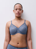 Chantelle Maris Lace Underwire Bra Storm Blue