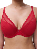 Chantelle Norah Chic Plunge Bra Poppy Red