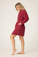 PJ Salvage Chenielle Cable Knit Robe Port