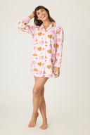 PJ Salvage Brunch Club Flannel Nightshirt