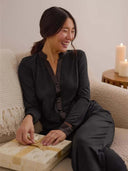 Fleurt Tuxedo PJ Set Black