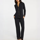 Fleurt Tuxedo PJ Set Black
