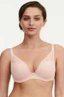 Chantelle Norah Chic Underwire Plunge Bra Soft Pink