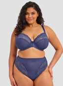 Elomi Tiernie Underwire Plunge Bra Denim Blue