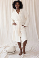 VivaMaison Waffle Kimono Robe Natural