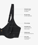 Wacoal High Bar Underwire Bra Black