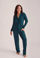 Fleurt Tuxedo PJ Set Deep Spruce
