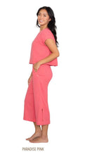 Latte Love V Neck Relaxed Top & Capri Set Paradise Pink