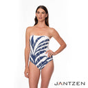 Jantzen Wild Lush Claire Bandeau One Piece Swimsuit