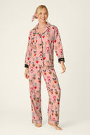 PJ Salvage Flannel PJ Set Iced Rose