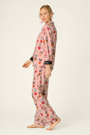 PJ Salvage Flannel PJ Set Iced Rose