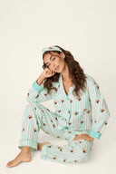 Pj Salvage Flannel PJ Set Pool Blue