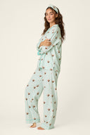 Pj Salvage Flannel PJ Set Pool Blue