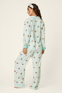 Pj Salvage Flannel PJ Set Pool Blue
